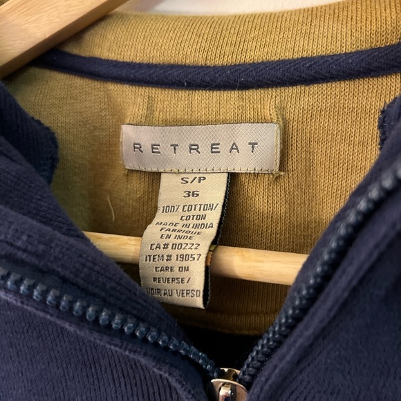 Retreat Navy Sweater with Striped Detail S/36 - Picture 4 of 6